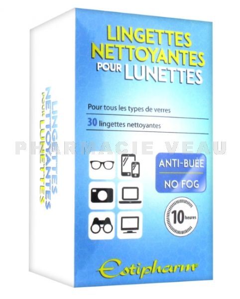 Lingettes Nettoyantes Lunettes 30 lingettes ESTI