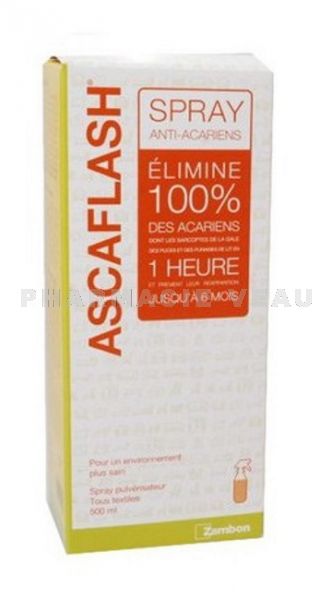 ASCAFLASH Spray anti acariens gale, puces, punaises de lit (500 ml)