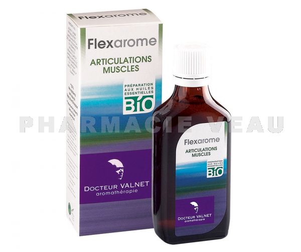 FLEXAROME huiles essentielles BIO Massage Articulations Muscles (100 ml) Valnet