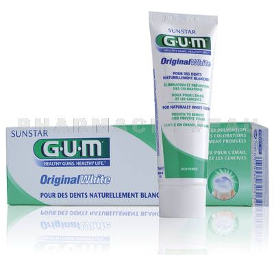 GUM ORIGINAL WHITE dentifrice tube de 75ml
