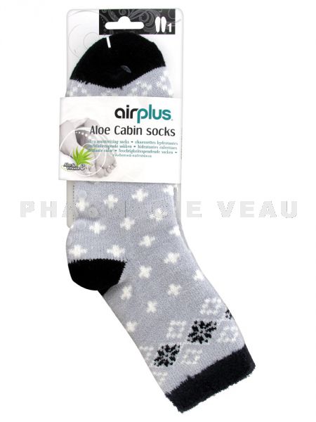 AIRPLUS Chaussettes Hydratantes Flocons Noirs (Taille 35-41)