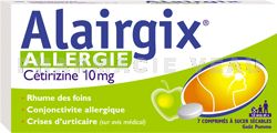 ALAIRGIX 10 mg Cétirizine Goût Pomme 7 comprimés à sucer