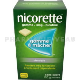 NICORETTE 4mg - GOUT ORIGINAL Gommes Sans Sucre - 105 Gommes