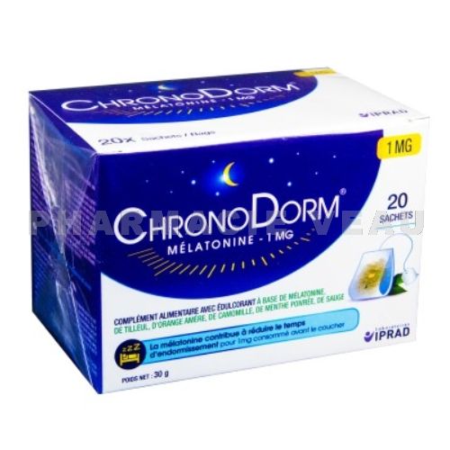 CHRONODORM TISANE Mélatonine 1 mg (20 sachets)
