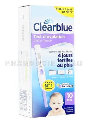 CLEARBLUE DIGITAL Test d'ovulation AVANCE (10 Tests / 4 jrs fertiles)
