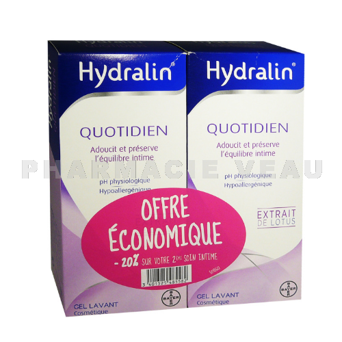HYDRALIN Quotidien Gel Lavant intime (Lot 2 x 200 ml) PROMO 