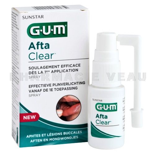 GUM AFTACLEAR Spray buccal Aphtes & lésions buccales (15ml)