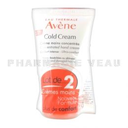 AVENE COLD CREAM Crème Mains lot 2 x 50 ml PROMO