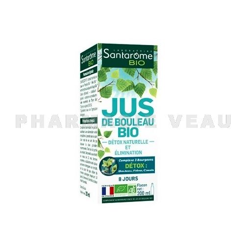 SANTAROME BIO Jus de Bouleau Cure Détox Elimination (200ml)