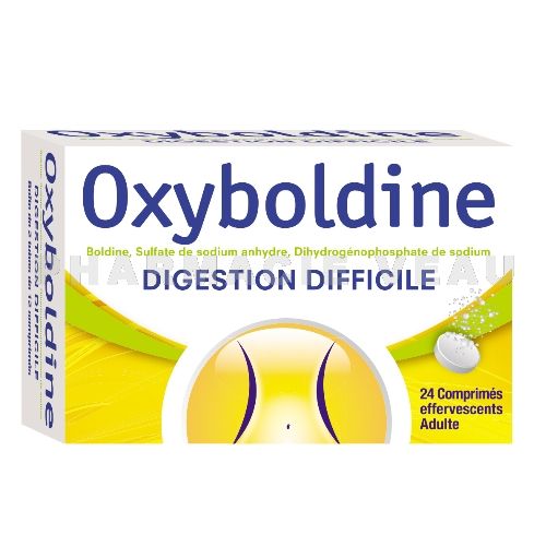 OXYBOLDINE Digestion Difficile - 24 Comprimés Effervescents
