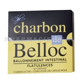 CHARBON DE BELLOC 125 mg Ballonnement intestinal 60 capsules