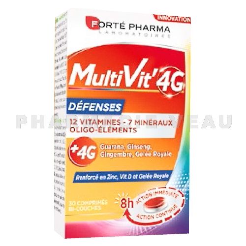 MULTIVIT 4G Défenses Vitamines (30 comprimés) Forte Pharma