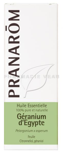 GÉRANIUM D'EGYPTE - Pranarom Huile Essentielle (Pelargonium x asperum) - Flacon 10ml