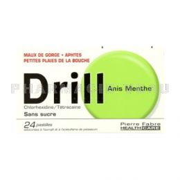 DRILL Anis Menthe Sans Sucre 24 pastilles