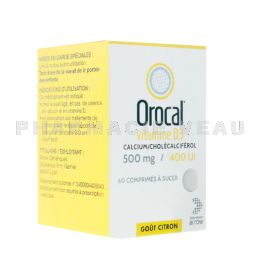 OROCAL Vitamine D3 500 MG/400 UI 180 comprimés
