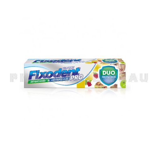 Fixodent Pro Duo PROTECTION Crème adhésive Prothèses Dentaires (40g)