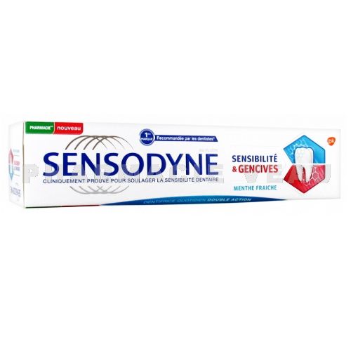 SENSODYNE Dentifrice Sensibilité et Gencives Menthe Fraîche (75 ml)