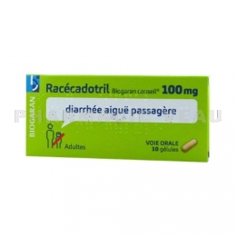 Racécadotril 100 mg Diarrhée aiguë passagère 10 gélules Biogaran