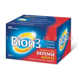 BION 3 Défense Adultes - Boite 60 comprimés
