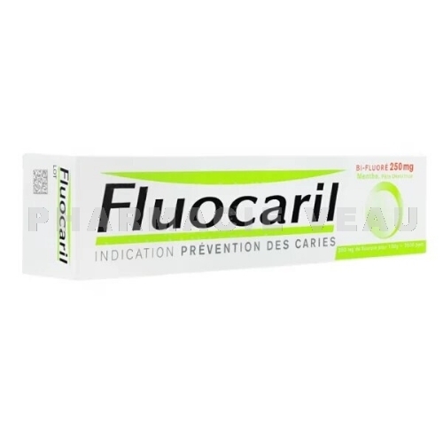 FLUOCARIL Bi-fluoré 250 mg Pâte Dentifrice Menthe - tube de 125 ml