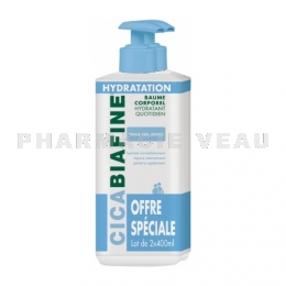 CicaBiafine Baume Corporel Hydratant - 2x400 ml