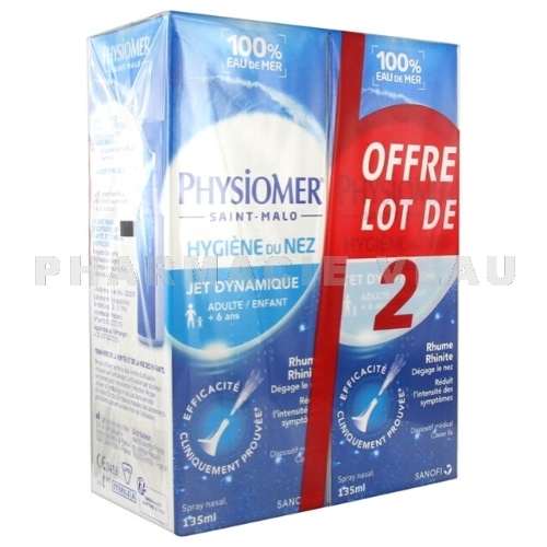 PHYSIOMER Spray Nasal Jet Dynamique Adulte / Enfant 2x135 ml