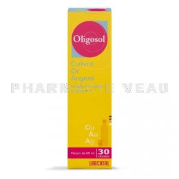 OLIGOSOL - Cuivre Or Argent Cu Au Ag - Flacon 30 doses