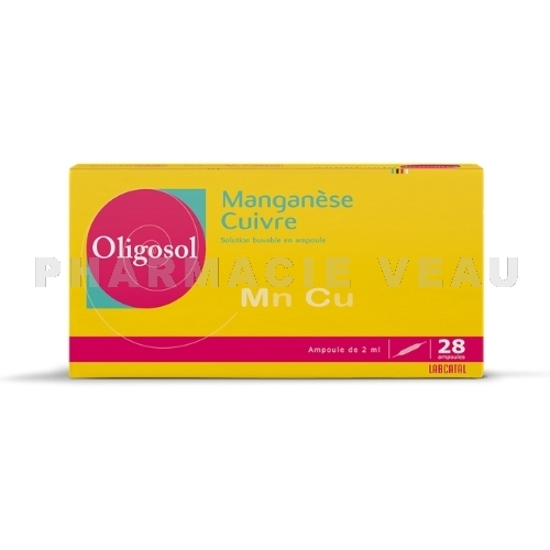 OLIGOSOL Manganèse Cuivre (Mn - Cu) - 28 ampoules