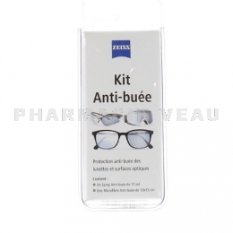 Kit nettoyant lunettes Spray antibuée 15 ml + microfibre Zeiss