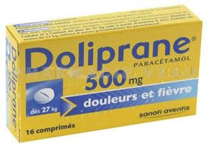 DOLIPRANE 500mg - 16 comprimés à avaler dès 27 kg