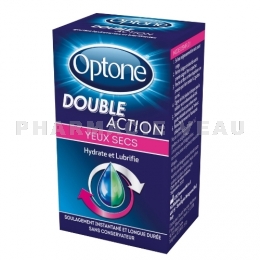 OPTONE DOUBLE ACTION Gouttes oculaires Yeux Secs 10ml