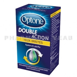 OPTONE DOUBLE ACTION Gouttes oculaires Yeux irrités 10ml