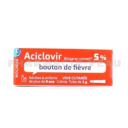 BIOGARAN - ACICLOVIR 5% Crème Bouton de fièvre 2g