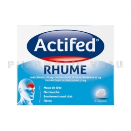ACTIFED Rhume  Nez bouché Fièvre - 15 comprimés