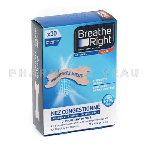 Breathe Right Nez Congestionné Bandelettes Nasales - 2 formats