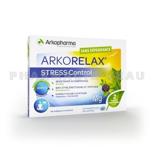 ARKORELAX - Stress Control Stress et Sommeil Arkopharma - 30 comprimés
