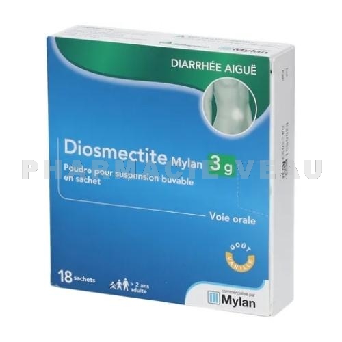 DIOSMECTITE 3 grammes 18 sachets Gout Vanille (générique de Smecta)
