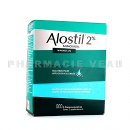 ALOSTIL - 2% Minoxidil 3 flacons de 60 ml
