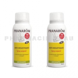 PRANAROM - Anti-Moustiques Spray Corporel Bio - 2x75 ml
