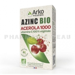 ARKOPHARMA - Azinc Bio Acerola 1000 30 comprimés