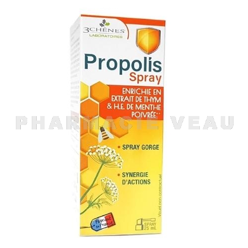 3 CHÊNES Propolis Spray Immunité Gorge - 25 ml
