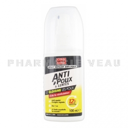 5/5 CINQ sur CINQ - Spray Répulsif Anti-Poux 12H 100 ml