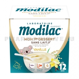 Modilac Mon 1er Dessert Sans Lait Vanille +12 mois 10 sachets