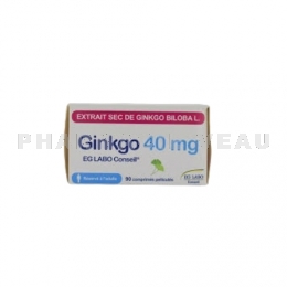 Ginkgo 40 mg 90 comprimés EG Labo