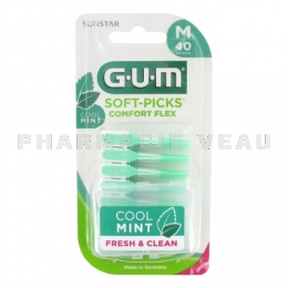 GUM Soft-Picks Comfort Flex Cool Mint 40 brossettes