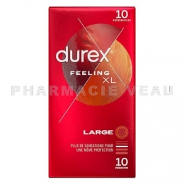 Durex Feeling XL Large 10 préservatifs