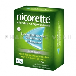 NICORETTE MICROTAB 2mg - 100 Comprimés Sublinguaux
