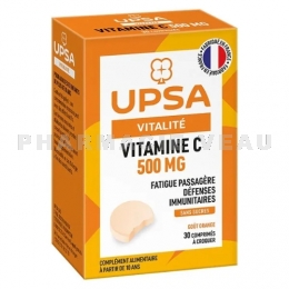 UPSA Vitamine C 500 mg Boite de 30 comprimés à Croquer Goût Orange