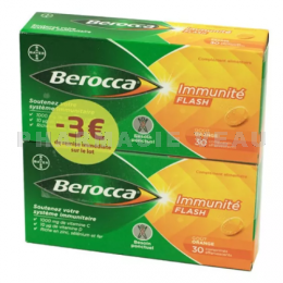 BEROCCA Immunité Flash 30 comprimés lot de 2