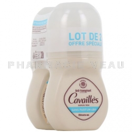 CAVAILLES - Anti-transpirant - Roll On Sans Parfum 48h 2x50 ml